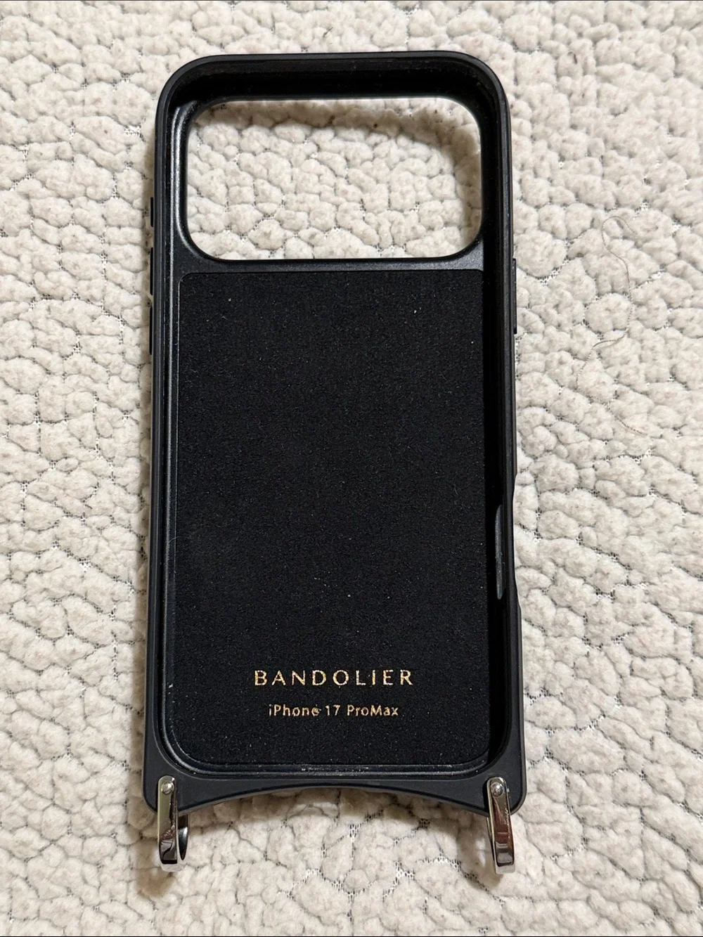 Bandolier iPhone 17 Pro Max Haley Side Slot Black Phone Case w/ Crossbody Strap